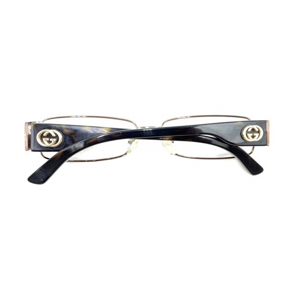 Gucci Brown Copper Rectangle Eyeglasses Frames 53-15 135 Italy Designer Fashion - Picture 11 of 12